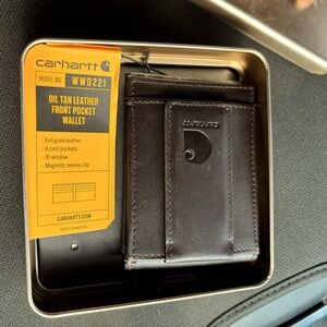 Carhartt WW0221 oil tan leather front pocket wallet